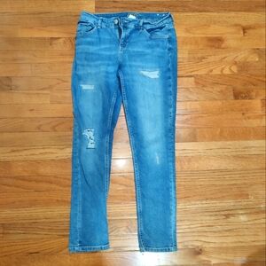 Girls Size 16 Plus Relaxed Destress Justice Jeans